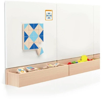 Viga DREVO Tangramy magnetické tvary 40 dielikov puzzle skladačka