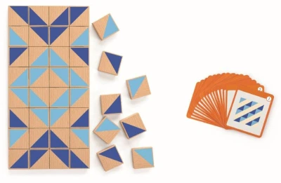 Viga DREVO Tangramy magnetické tvary 40 dielikov puzzle skladačka