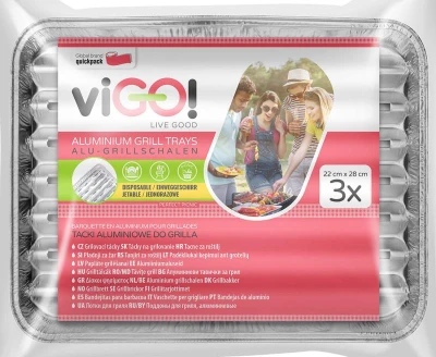 Vigo! Miska grilovací 28x22cm Al (3ks) Vigo! Miska grilovací 28x22cm Al (3ks)