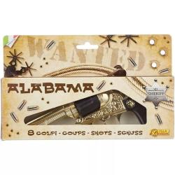 Villa kapslíková pistole Pecos kovová zlatá