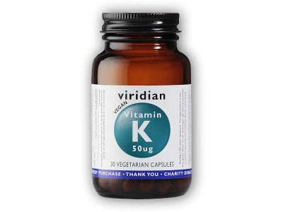 Viridian Vitamin K 50ug 30 kapslí Viridian Vitamin K 50ug 30 kapslí