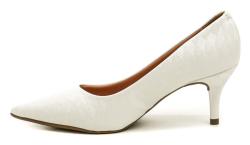 Vizzano 1185-802 bílé dámské lodičky na podpatku