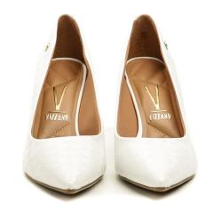 Vizzano 1185-802 bílé dámské lodičky na podpatku