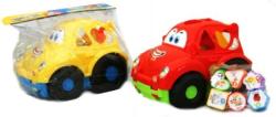 Vkládačka baby veselé auto s očima s kostkami 2 barvy v sáčku Vkládačka baby veselé auto s očima s kostkami 2 barvy v sáčku