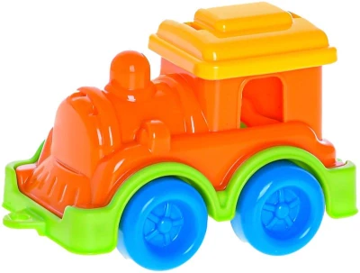 Vláček baby barevná mašinka volný chod plast
