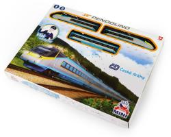 Vlak s kolejemi Mini Pendolino Naše železnice lokomotiva + 2 vagony na baterie