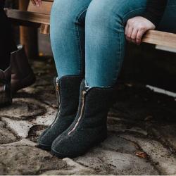 Vlnka Dámské důchodky z ovčí vlny na zip černé POUZE EU 38 (VÝPRODEJ)