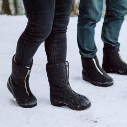 Vlnka Dámské důchodky z ovčí vlny na zip černé POUZE EU 40 (VÝPRODEJ)