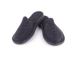 Vlnka pánské filcové pantofle Černé POUZE EU 41 (VÝPRODEJ)