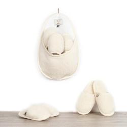 Vlnka Sada pantoflí pro hosty – Přírodní Bílá (VÝPRODEJ)