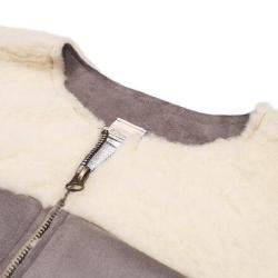 Vlnka Vesta z ovčí vlny velur šedá POUZE 3XL (VÝPRODEJ)