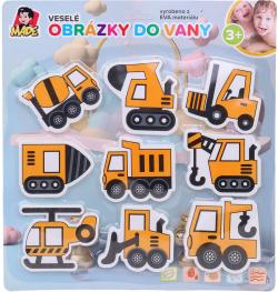 Vodolepky soft pěnové dopravní prostředky set 9ks do vany do vody