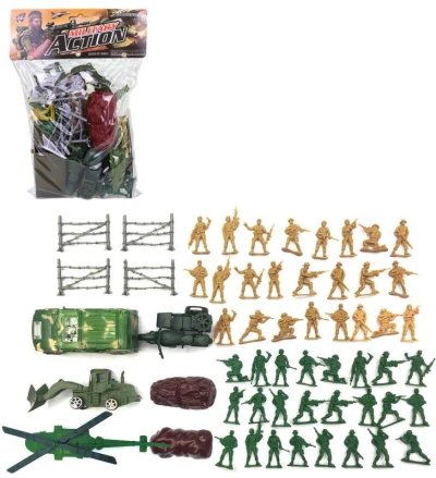 Vojáci army herní set vojenské figurky se zbraněmi a vojenskou technikou plast Vojáci army herní set vojenské figurky se zbraněmi a vojenskou technikou plast