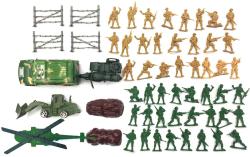 Vojáci army herní set vojenské figurky se zbraněmi a vojenskou technikou plast