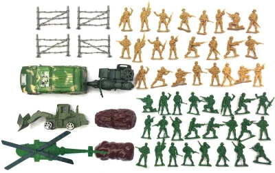 Vojáci army herní set vojenské figurky se zbraněmi a vojenskou technikou plast