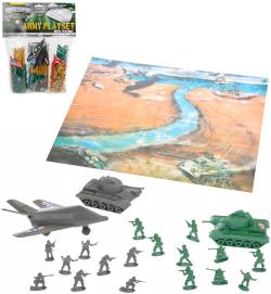 Vojenská army sada figurky vojáci 2 vojska s herním pozadím 2 barvy Vojenská army sada figurky vojáci 2 vojska s herním pozadím 2 barvy