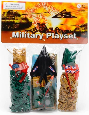 Vojenská army sada figurky vojáci 2 vojska s herním pozadím 2 barvy