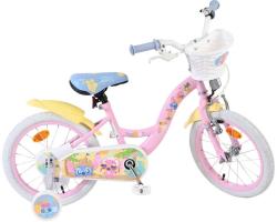 VOLARE Dětské kolo Stitch 16 růžové balanční kolečka s košíkem