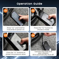 Vollyc Multifunkční akumulátorový kompresor EVO Tire Pump 150