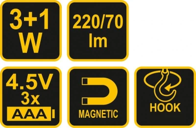 Vorel Dílenská svítilna COB LED 3W 220lm