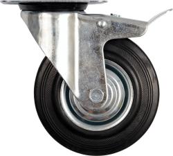 Vorel Kolečko otočné s brzdou, gumové 100kg 125/34/155mm Vorel Kolečko otočné s brzdou, gumové 100kg 125/34/155mm