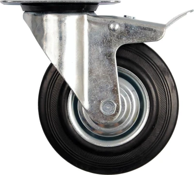 Vorel Kolečko otočné s brzdou, gumové 40kg 75/23/97mm Vorel Kolečko otočné s brzdou, gumové 40kg 75/23/97mm