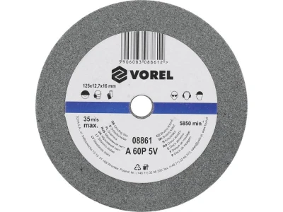 Vorel Kotouč brusný 125 x 12,7 x 16 mm jemný do stolní brusky Vorel Kotouč brusný 125 x 12,7 x 16 mm jemný do stolní brusky
