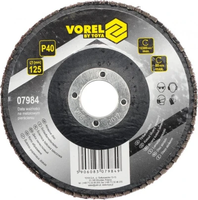 Vorel Kotouč brusný lamelový 125 mm P60 Vorel Kotouč brusný lamelový 125 mm P60