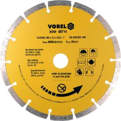 Vorel Kotouč řezný diamantový 180 x 22,2 x 2,2 mm segmentový