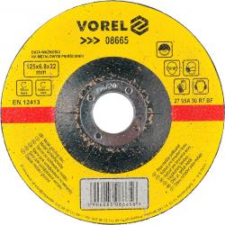 Vorel Kotouč brusný na kov 125 x 22 x 6,8 mm vypouklý Vorel Kotouč brusný na kov 125 x 22 x 6,8 mm vypouklý