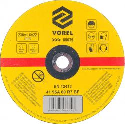 Vorel Kotouč řezný na kov 230 x 22 x 1,6 mm Vorel Kotouč řezný na kov 230 x 22 x 1,6 mm