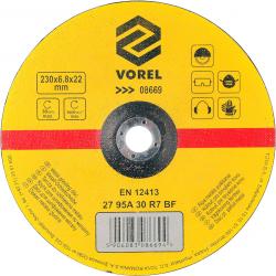 Vorel Kotouč brusný na kov 230 x 22 x 6,8 mm vypouklý Vorel Kotouč brusný na kov 230 x 22 x 6,8 mm vypouklý