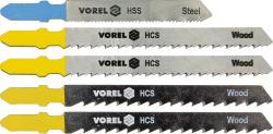 Vorel List do přímočaré pily 100/75 mm, 76/50 mm,dřevo,plast,železo 5ks Vorel List do přímočaré pily 100/75 mm, 76/50 mm,dřevo,plast,železo 5ks