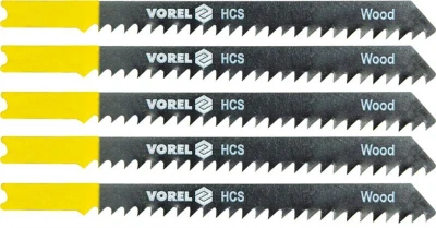 Vorel List do přímočaré pily 100 mm na dřevo TPI6 5 ks Vorel List do přímočaré pily 100 mm na dřevo TPI6 5 ks