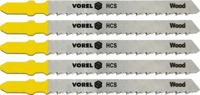 Vorel List do přímočaré pily 100 mm na dřevo, dřevotřísku TPI10 5 ks Vorel List do přímočaré pily 100 mm na dřevo, dřevotřísku TPI10 5 ks