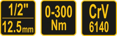 Vorel Momentový klíč 1/2[34] výchylný 0-300Nm