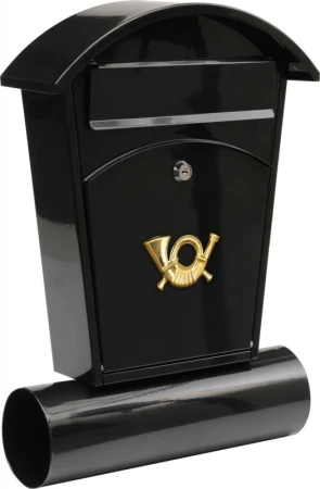 Vorel Poštovní schránka se stříškou oblou + zásobník na noviny 480x280x80mm černá Vorel Poštovní schránka se stříškou oblou + zásobník na noviny 480x280x80mm černá
