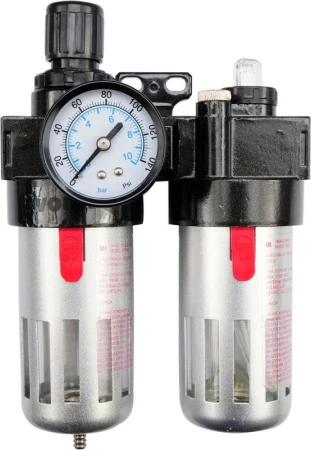 Vorel Regulátor tlaku vzduchu 1/2", 0-1MPa, s filtrem a přimazáváním Vorel Regulátor tlaku vzduchu 1/2", 0-1MPa, s filtrem a přimazáváním