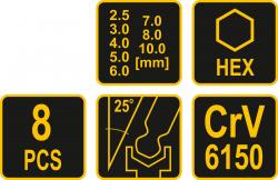 Vorel Sada klíčů Imbus [34]T[34] 8 ks