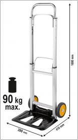 Vorel Skládací vozík hliníkový nosnost 90kg
