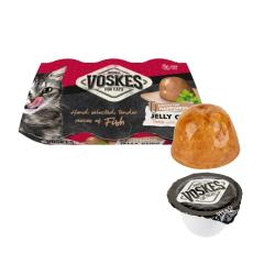 Voskes Cat jelly cups želatinové košíčky s tuňákem a hřebenatkou 6 x 25 g Voskes Cat jelly cups želatinové košíčky s tuňákem a hřebenatkou 6 x 25 g