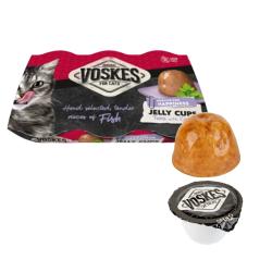 Voskes Cat jelly cups želatinové košíčky s tuňákem a krabem 6 x 25 g