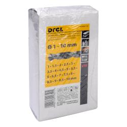 Vrták do kovu 1,0-10,0mm sada 19díl.