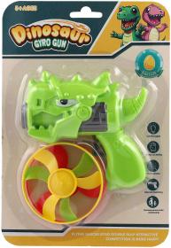 Vrtulky barevné vystřelovací set 3ks s vystřelovačem dinosaurus 4 barvy