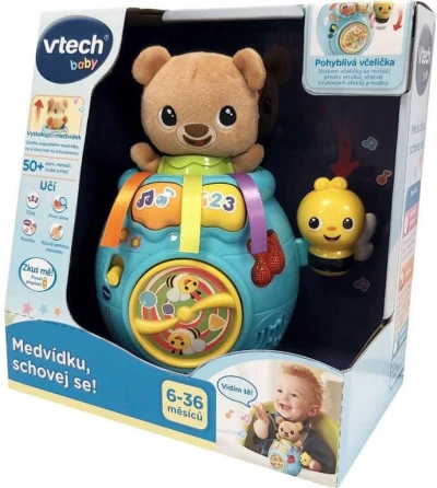 Vtech Medvídku, schovej se! a aktivitami na baterie pro miminko Světlo Zvuk CZ