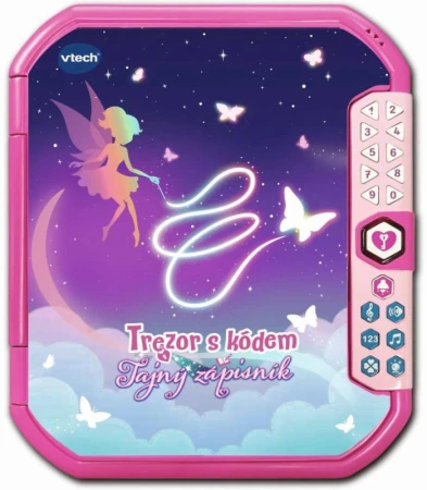 Vtech Tajný zápisník trezor s kódem na baterie UV Světlo Zvuk CZ