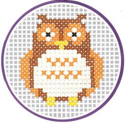 Vyšívání křížkovým stehem kulatý obrázek v rámečku set s bavlnkami 6 druhů