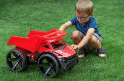 Wader Auto nákladní Maximus baby sklápěč 58cm velká kola červený