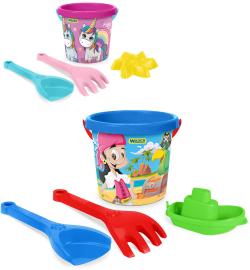 Wader Baby sada na písek kyblík se 2 nástroji a doplňkem 2 druhy