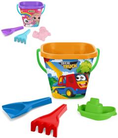 Wader Baby set na písek kyblík se 2 nástroji a doplňkem 2 druhy
